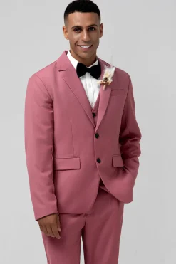 Notched Lapel Coral Single Breasted 3 Peças Homens Prom Suits