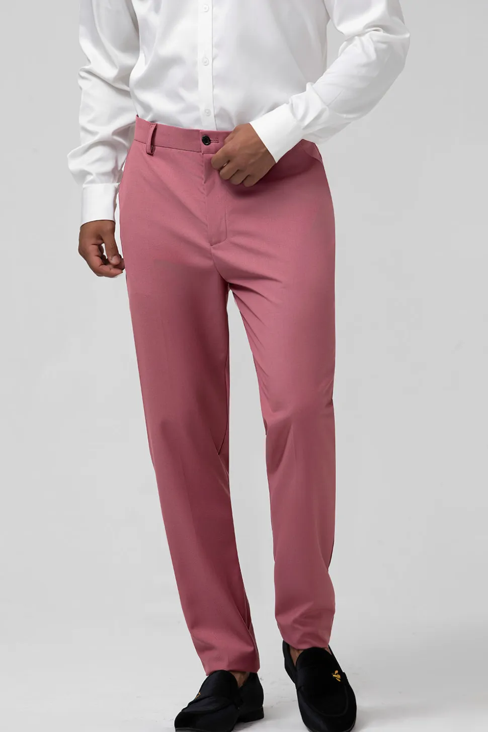 Notched Lapel Coral Single Breasted 3 Peças Homens Prom Suits
