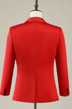 Notched Lapel Red Prom Blazer para Homem
