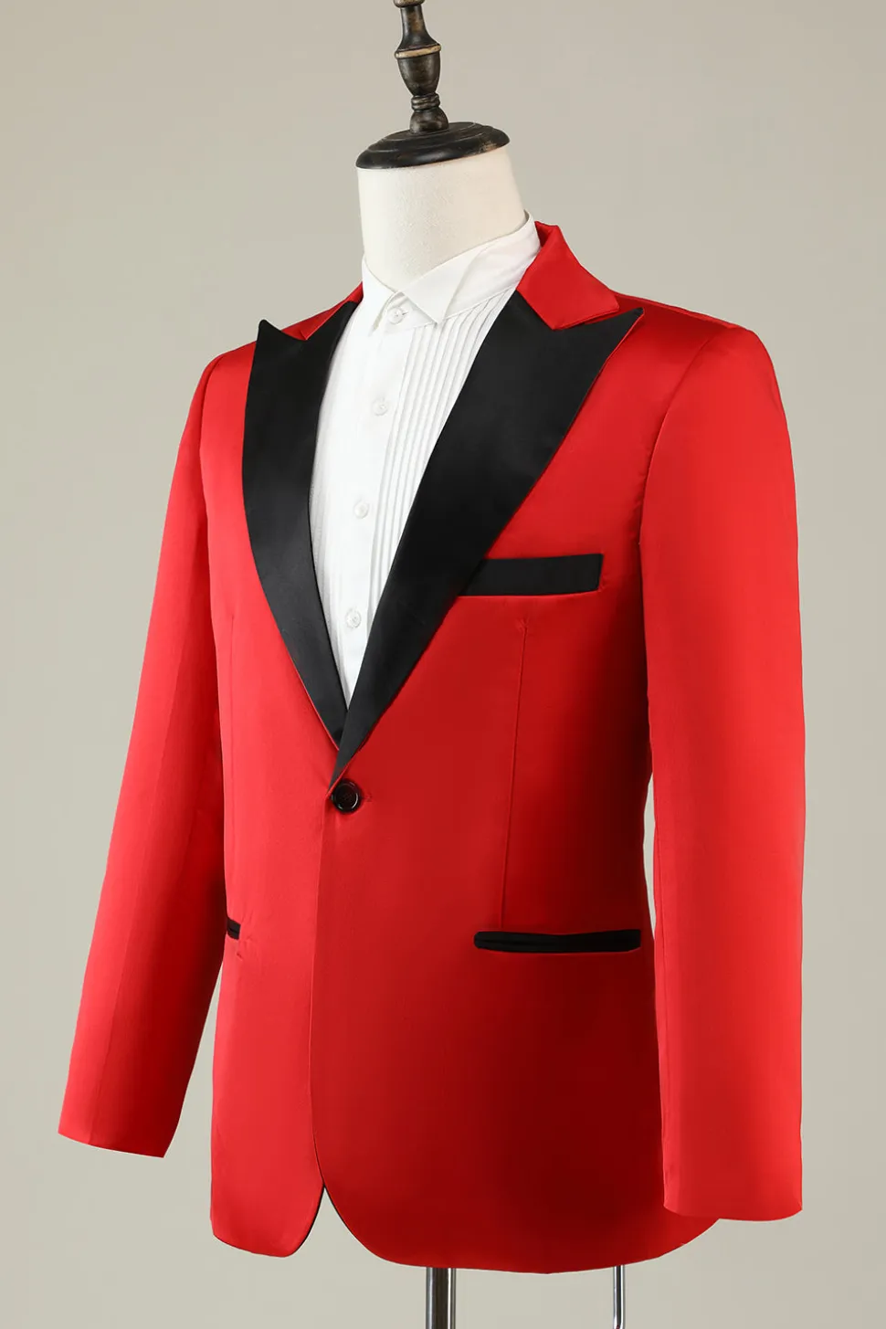 Notched Lapel Red Prom Blazer para Homem