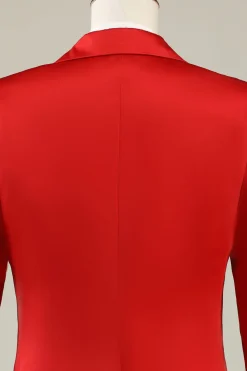 Notched Lapel Red Prom Blazer para Homem