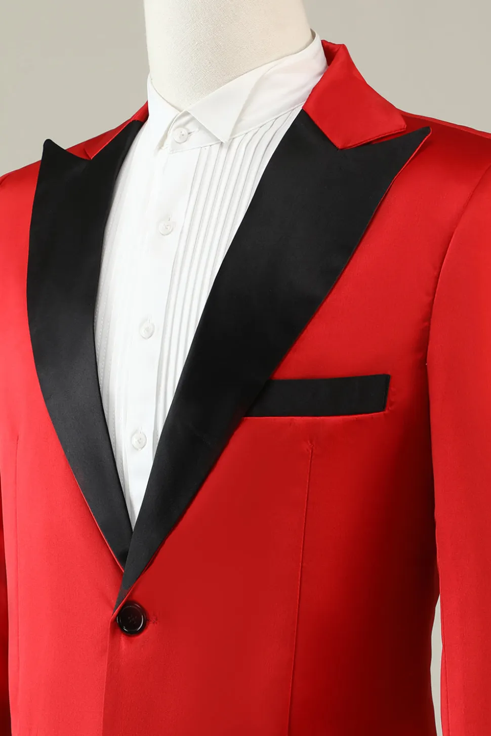 Notched Lapel Red Prom Blazer para Homem