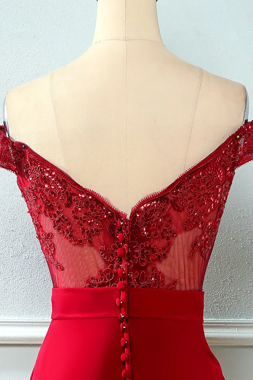 Off Shoulder Sequins Mermaid Prom Dress