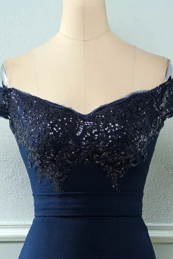 Off Shoulder Sequins Mermaid Prom Dress