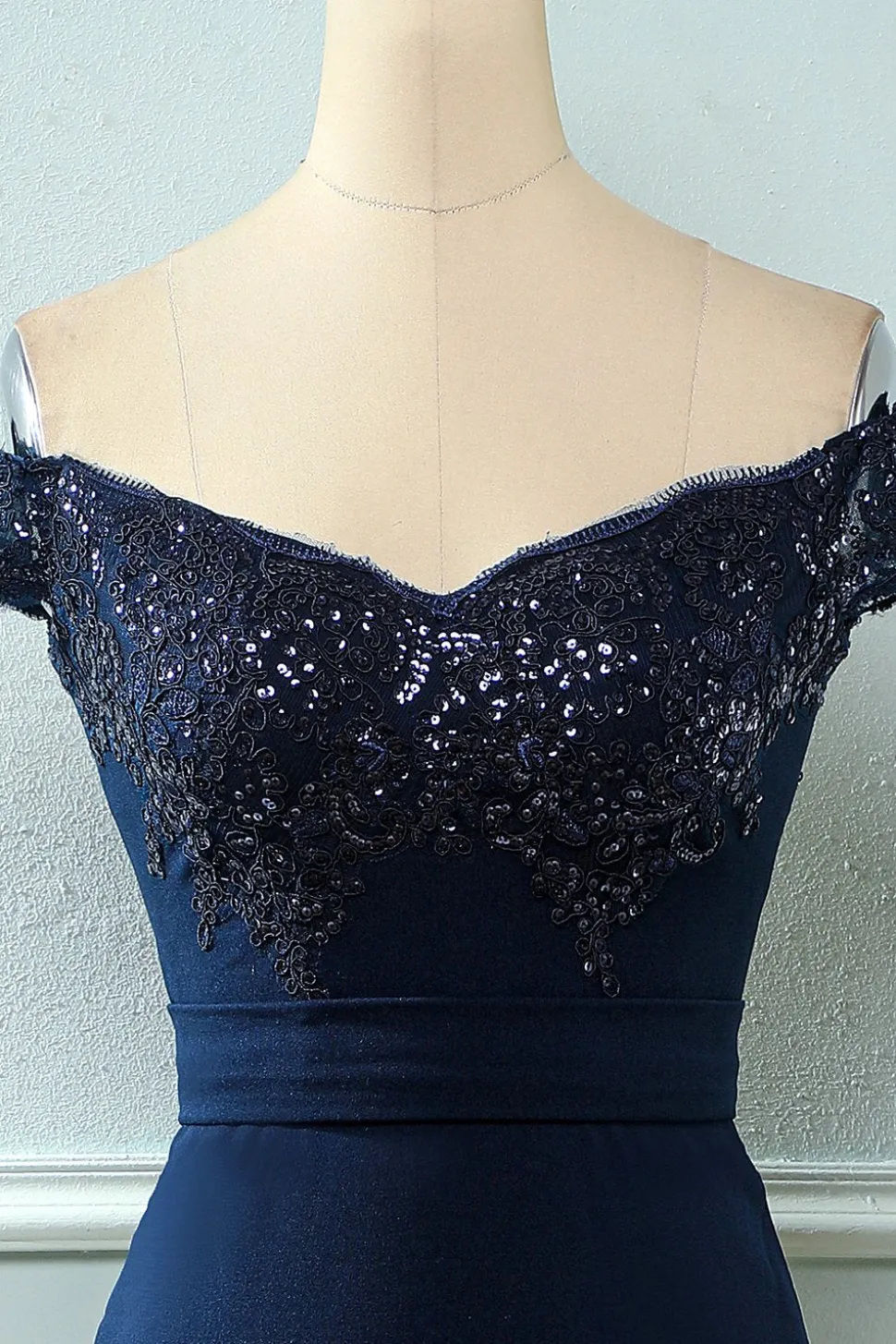 Off Shoulder Sequins Mermaid Prom Dress