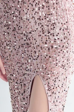 Ombro frio Sequins Blue Corset Prom Dress com penas