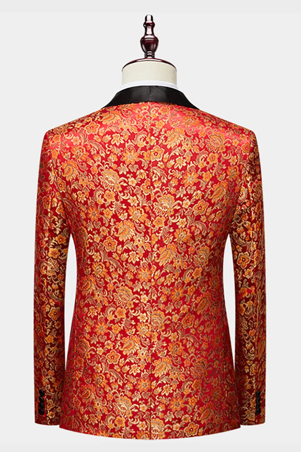 Orange Shawl Lapela 2 Peças Homens Prom Ternos