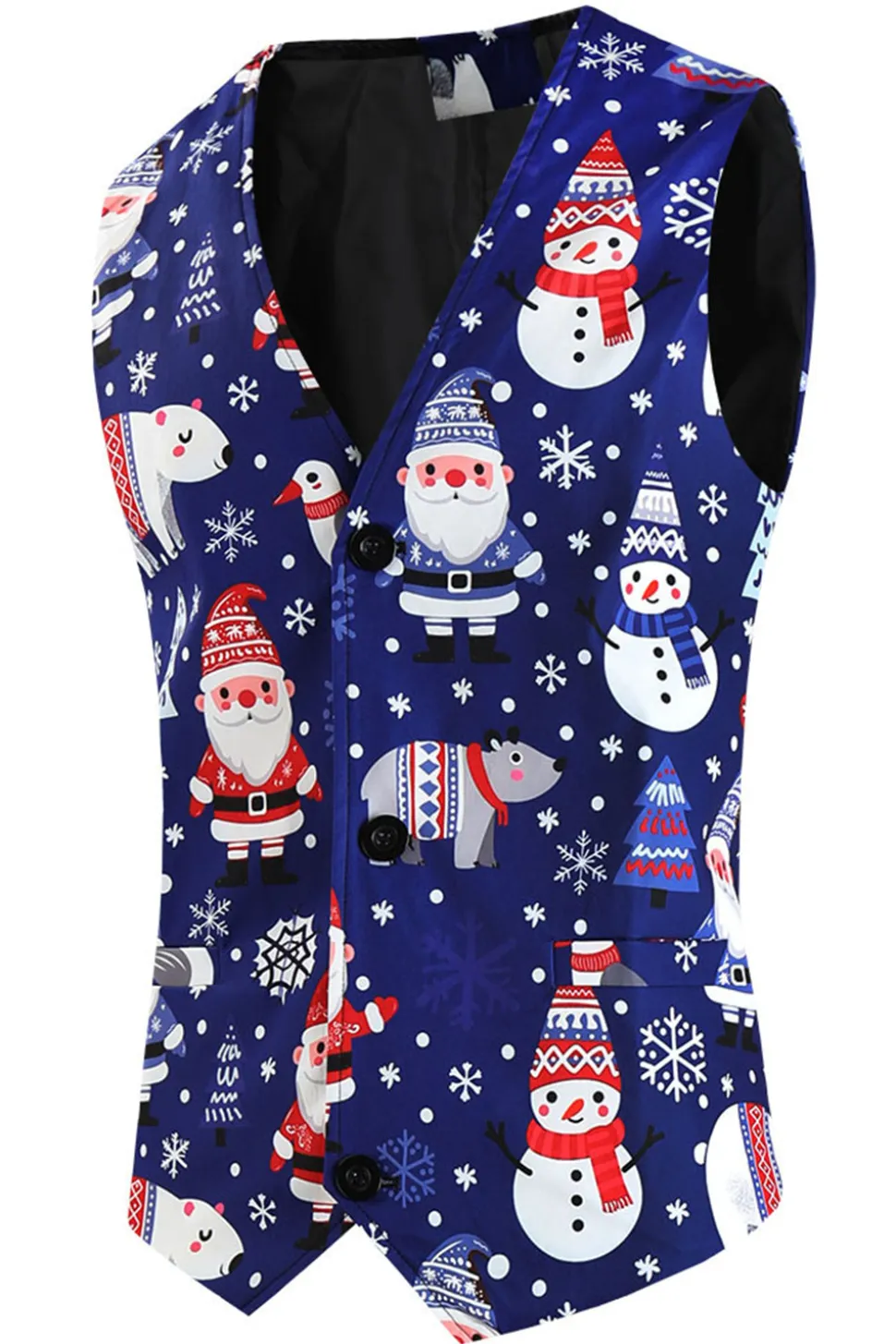 Papai Noel da Marinha terno masculino de 3 peças para o Natal