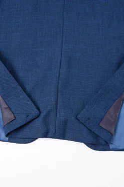 Pavão Azul Pico Lapela Um Botão 3 Peças Ternos Masculinos