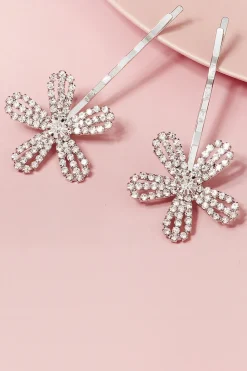 2pcs flor em forma de noiva bangs hairpins