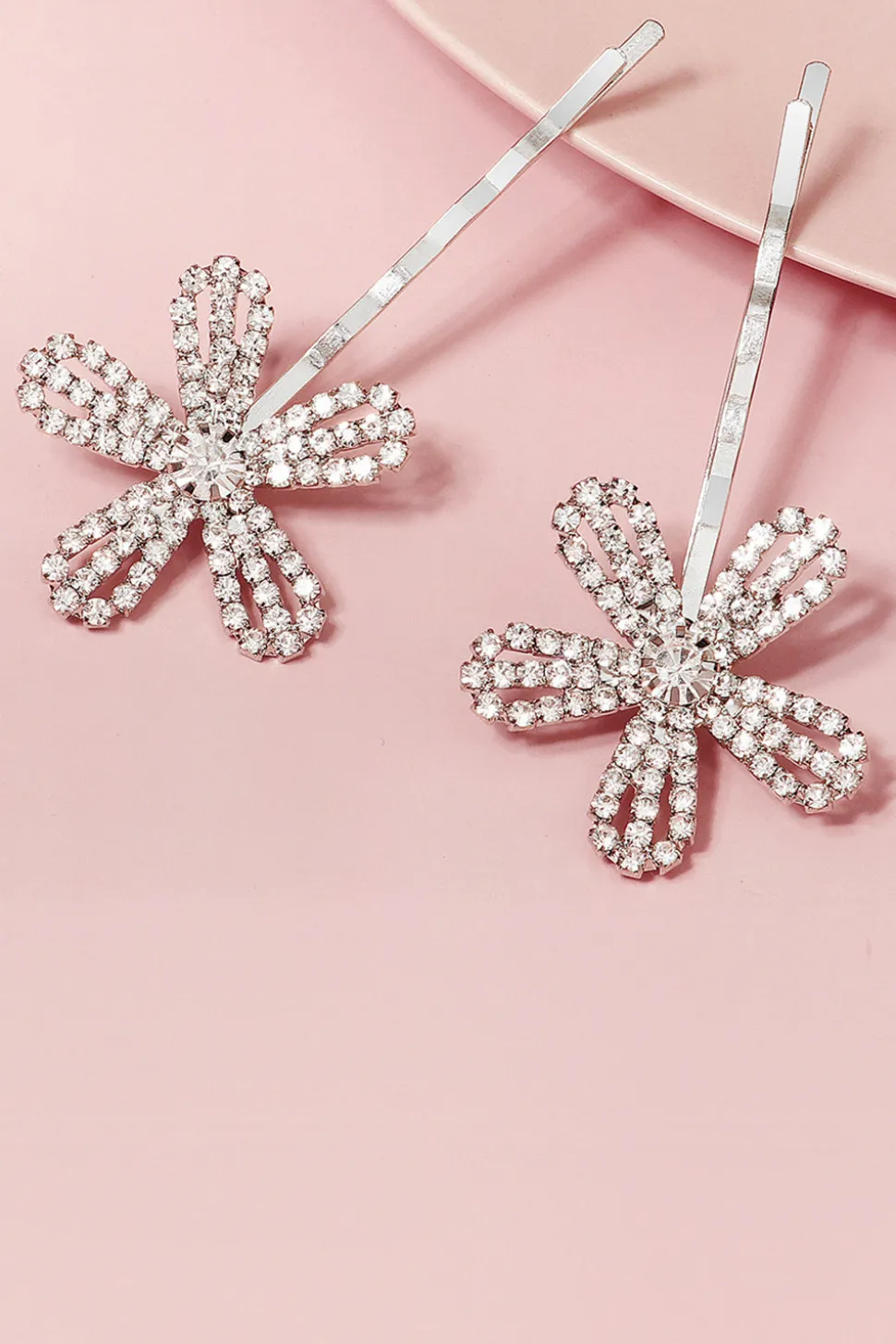 2pcs flor em forma de noiva bangs hairpins