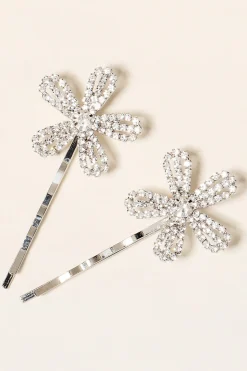 2pcs flor em forma de noiva bangs hairpins