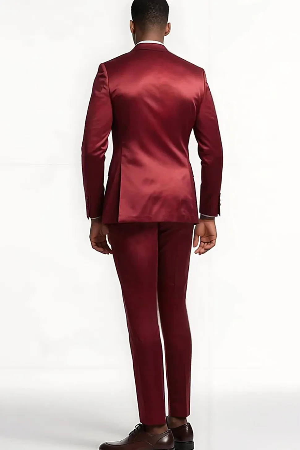 Peak Lapel 2 Peça Borgonha Single Breasted Homens Prom Suits