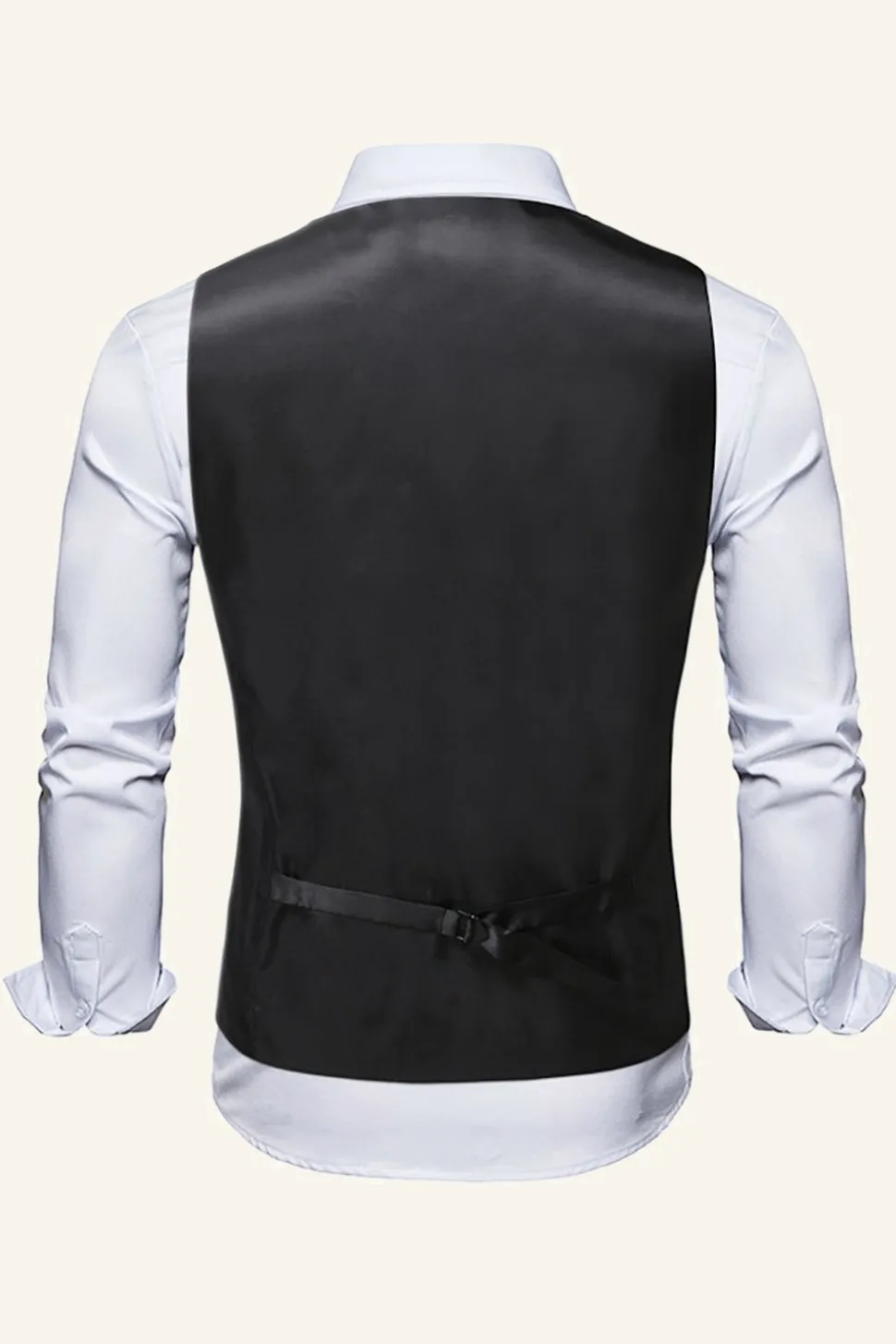 Peito Único Slim Fit Colete de Fato