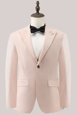 Pico do Marfim Lapela Um Botão 3 Peças Prom Suits