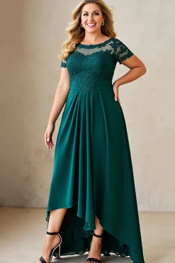 Pinheiro Linha-A Tamanhos Grandes Chiffon Longos Vestido Mae Noiva