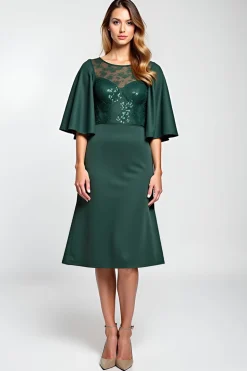 Pinheiro Renda Bodycon Midi Vestido Mae Noiva