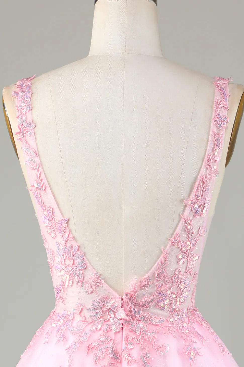 Pink Glitter vestido bonito Homecoming com apliques