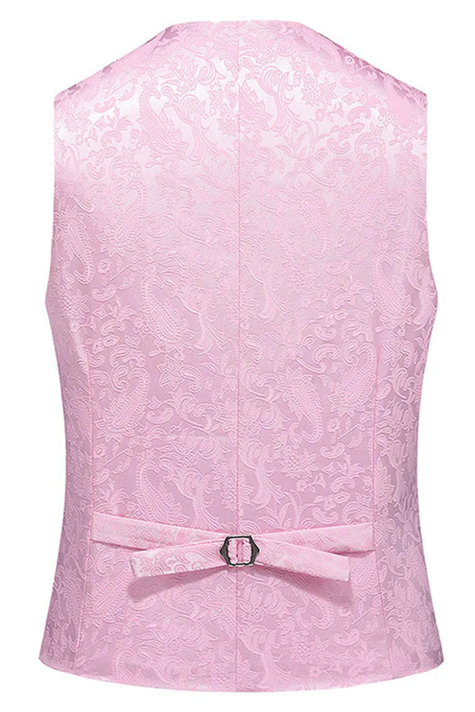 Pink Print Pico Lapela 3-Piece Homens Prom Suits