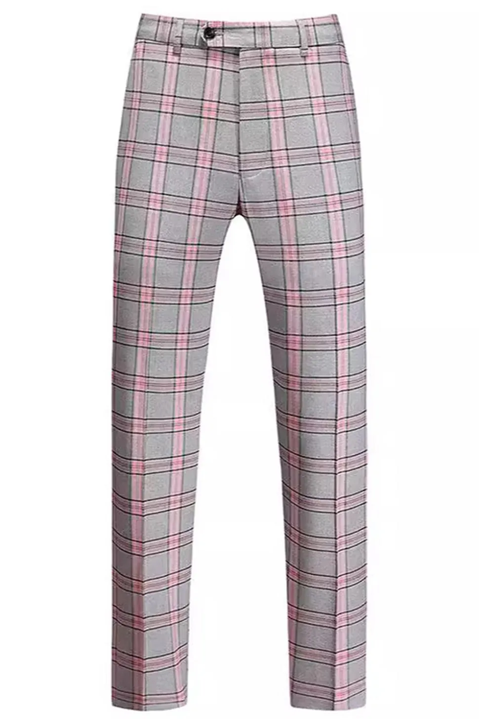 Pinkish Gray Striped 2 Peças Peaked lapela Homens Prom Suits