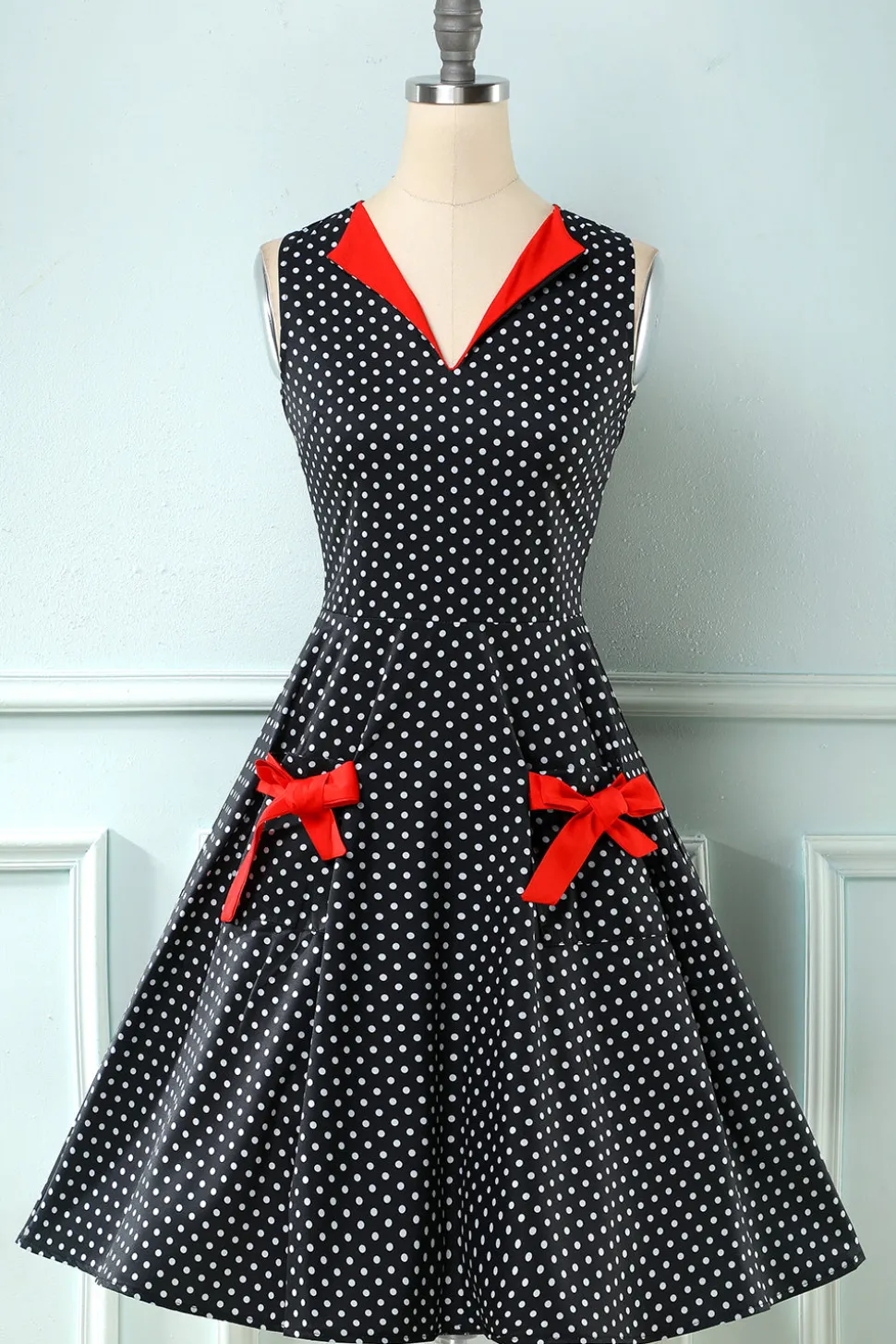 Polka Dots 1950 Swing Dress