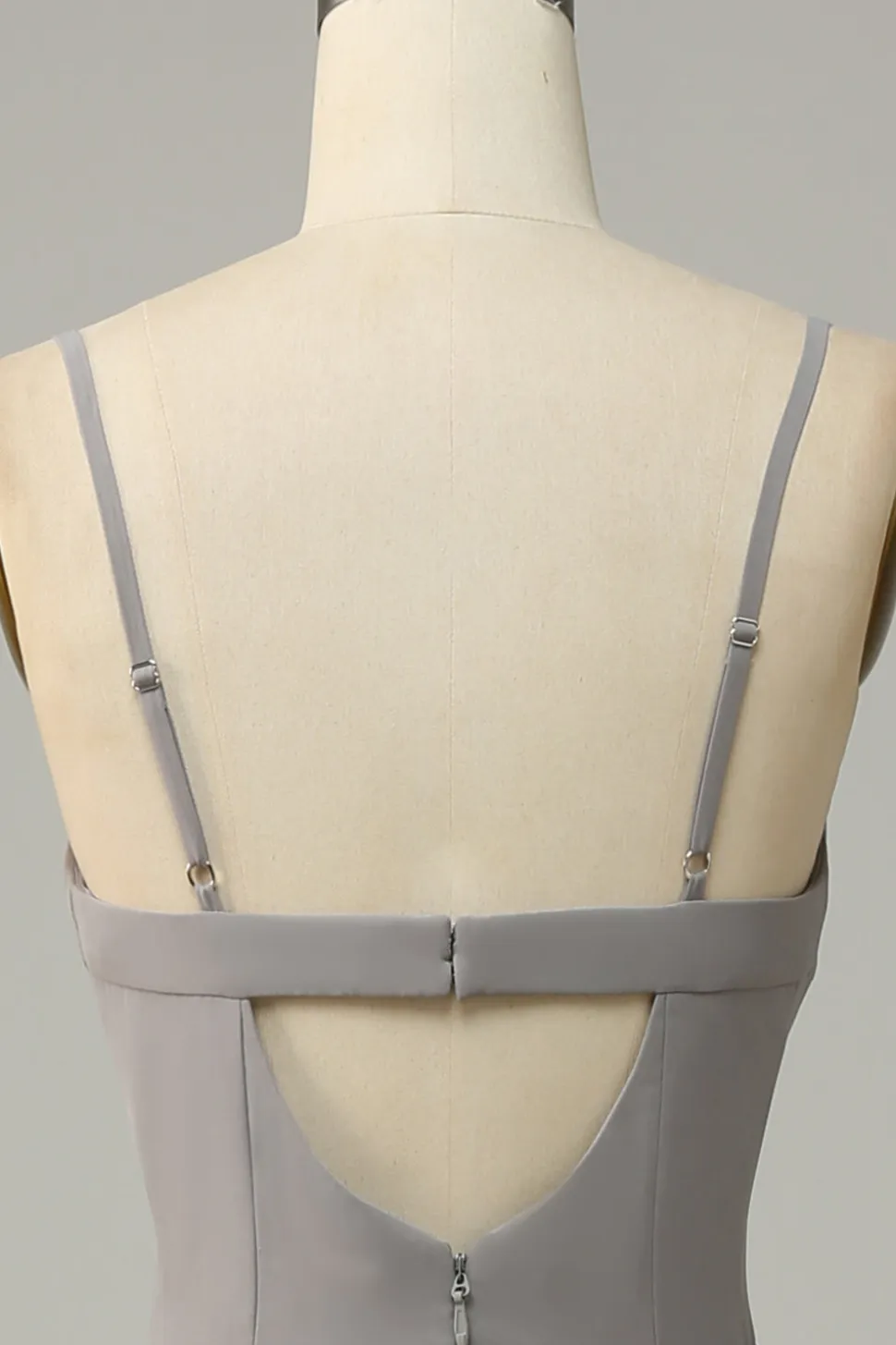 Prata A Line Cintas de Espaguete Vestido de Dama de Honor