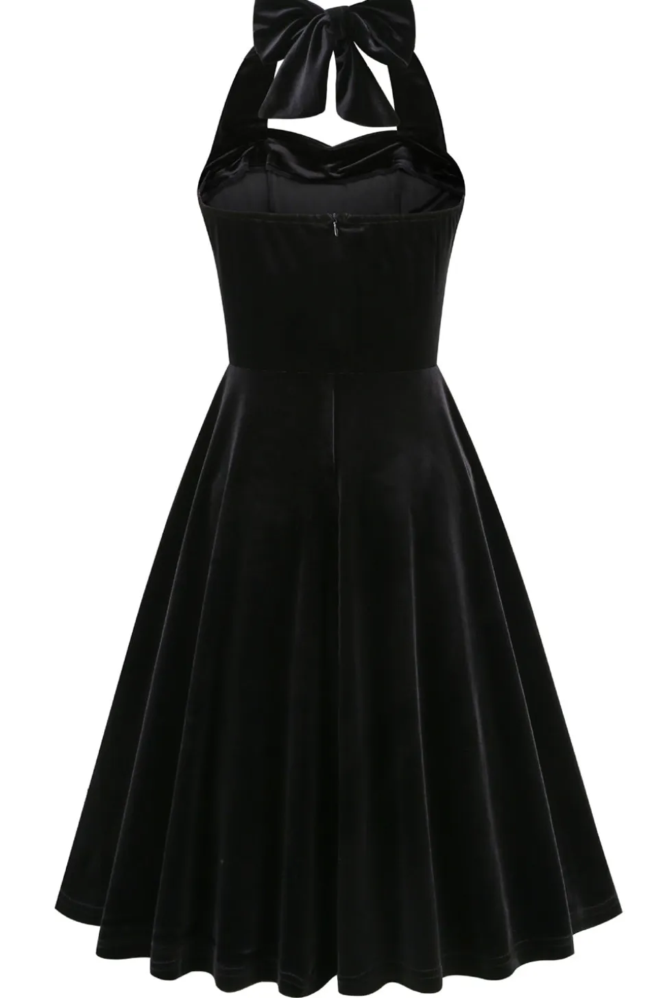 Preto A Line Spaghetti Correias Vestido Vintage Curto