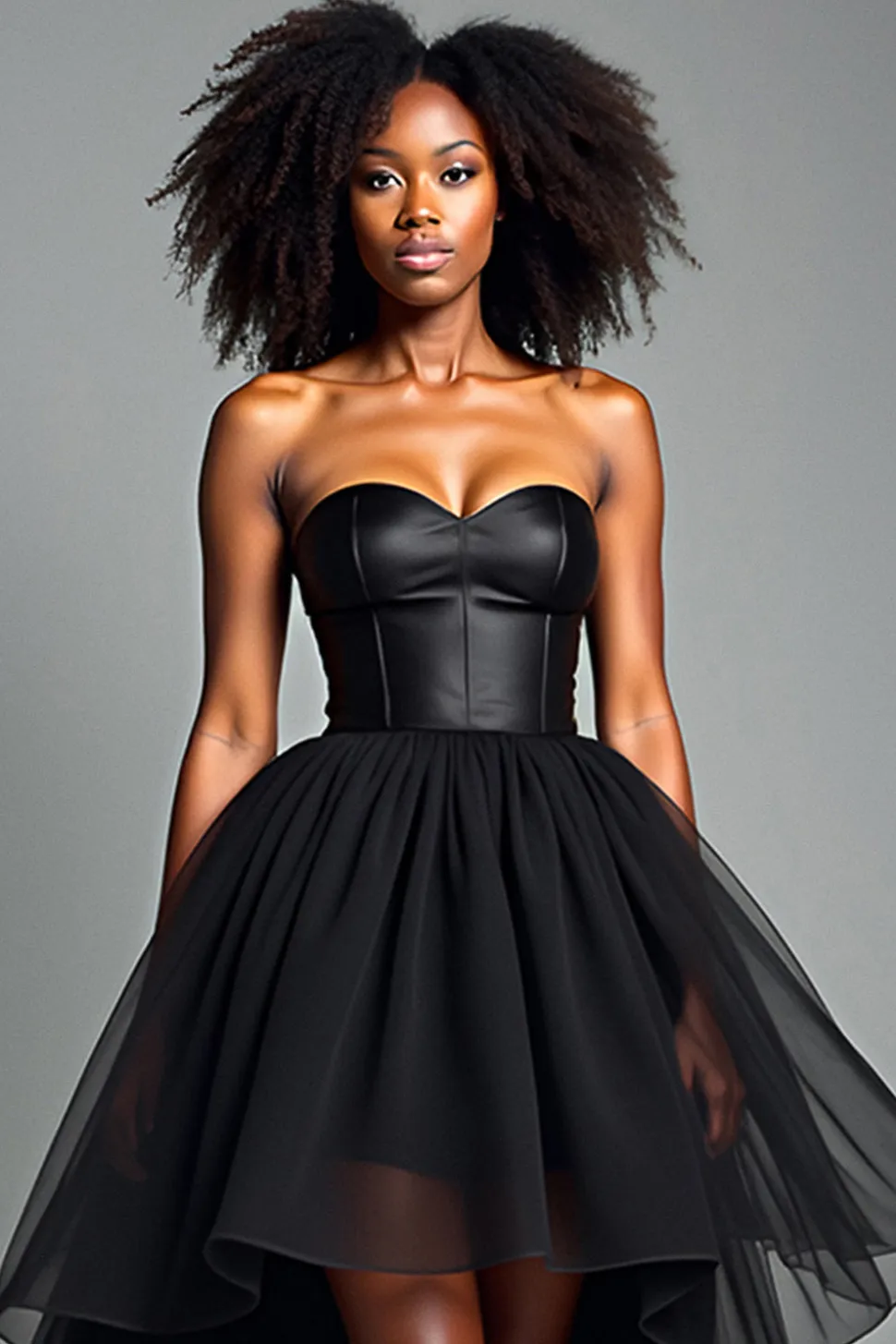 Preto A Line Sweetheart High-Low Vestido Formal