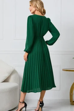 Preto A-Line Wrap Mangas Longas Vestido de Festa Longo