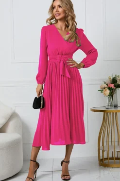 Preto A-Line Wrap Mangas Longas Vestido de Festa Longo