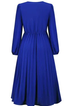 Preto A-Line Wrap Mangas Longas Vestido de Festa Longo