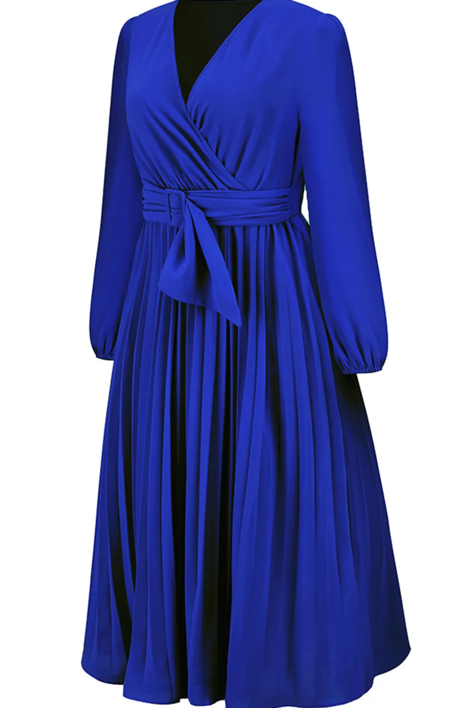 Preto A-Line Wrap Mangas Longas Vestido de Festa Longo