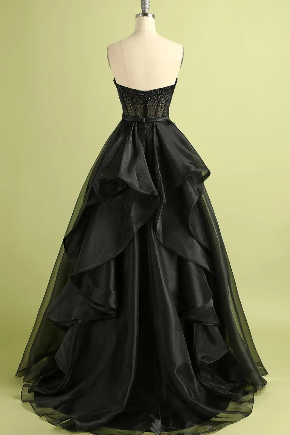 Preto Decote Em Coração De Baile/Princesa Longos Vestido De Baile