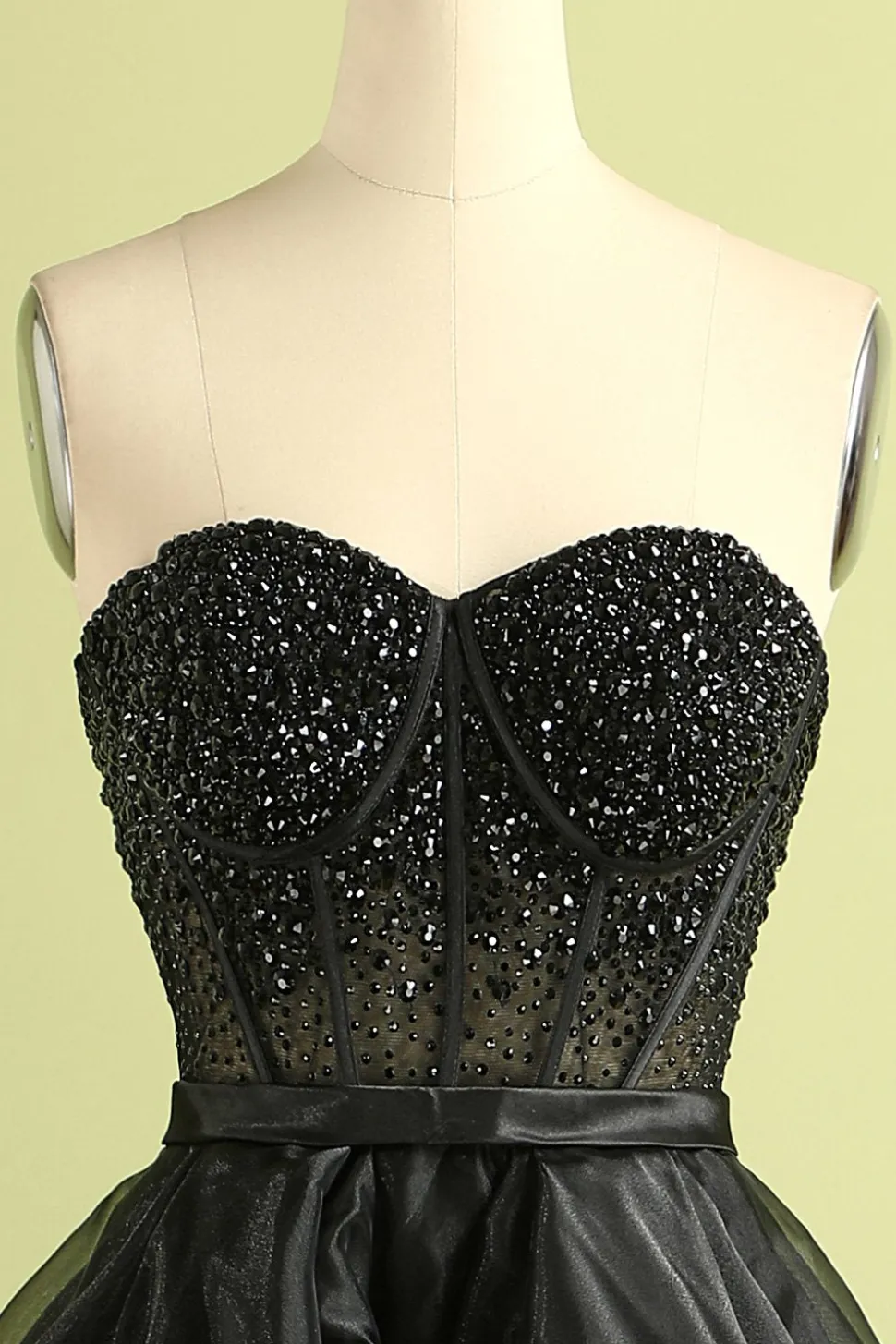 Preto Decote Em Coração De Baile/Princesa Longos Vestido De Baile