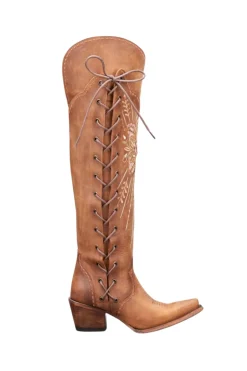 Preto Dedo Pontiagudo Bordado Médio Comprimento Cowgirl Botas