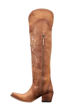 Preto Dedo Pontiagudo Bordado Médio Comprimento Cowgirl Botas