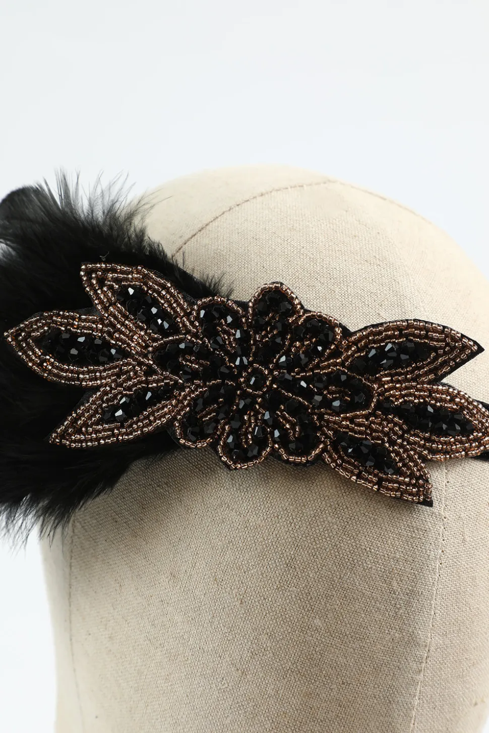 Preto Dourado Cinco Peças 1920s Conjunto de Acessórios