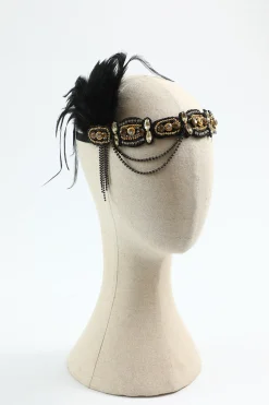 Preto Dourado 1920s Conjunto de Acessórios