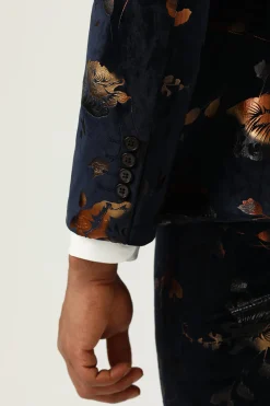 Preto Duplo Peito Terno Masculino