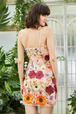 Preto Esparguete Correias Bainha Homecoming Vestido com Flores 3D