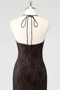 Preto Esparguete Correias Esparguete Alças Vestido Formal