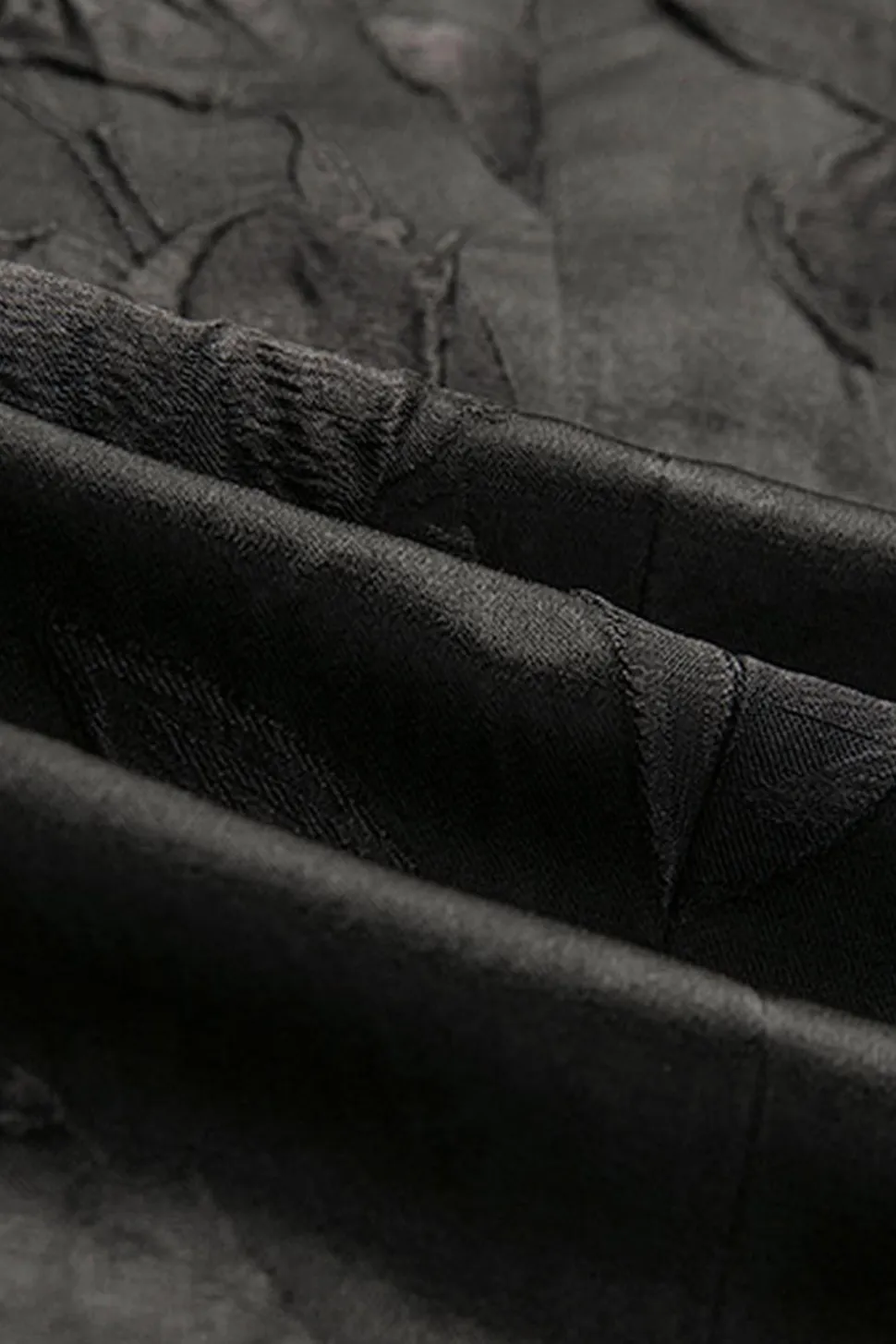 Preto Jacquard Notched Lapel Prom Blazer