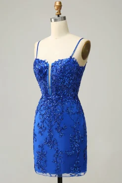 Preto Lantejoulas Vestido de Cocktail Renda