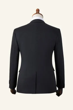 Preto Lapela de Pico Terno Masculino 3 Peças