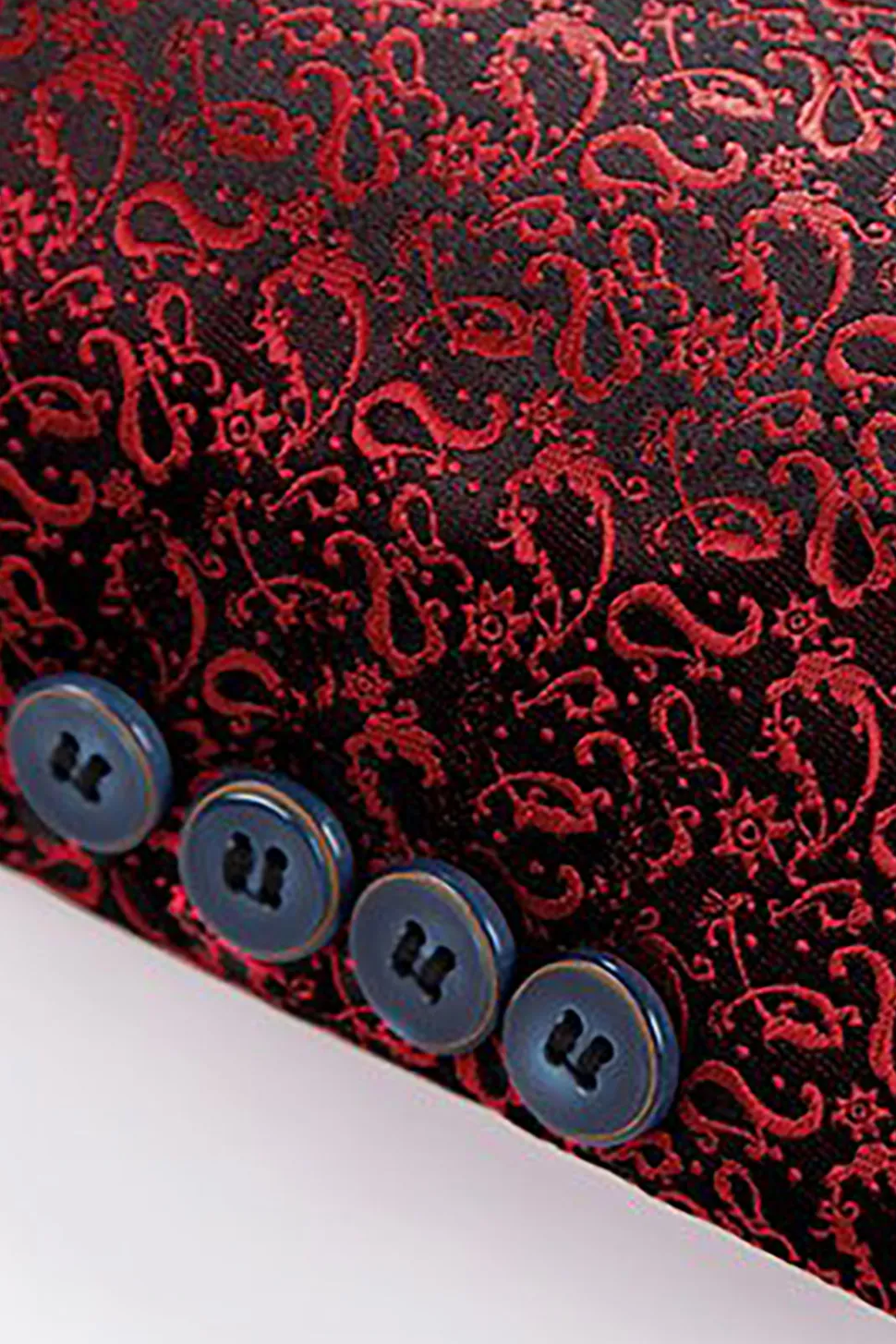 Preto Lapela Redonda Jacquard 3 Peças Terno para Homem