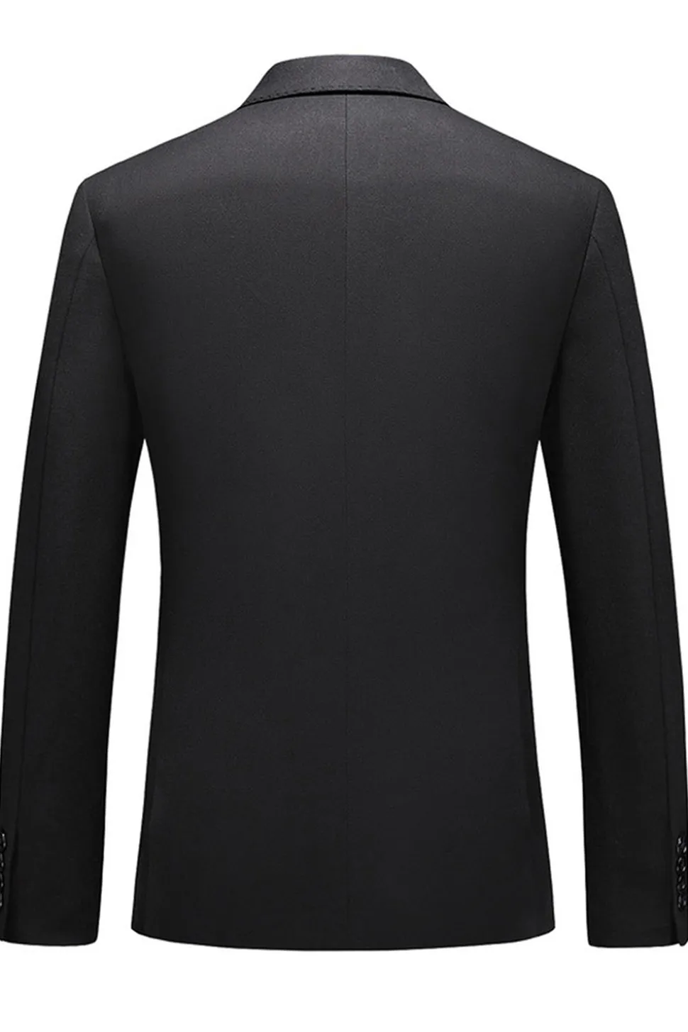 Preto Peaked Lapela 3 Peças Cetim Masculino Prom Suits