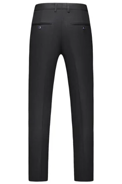 Preto Peaked Lapela 3 Peças Cetim Masculino Prom Suits