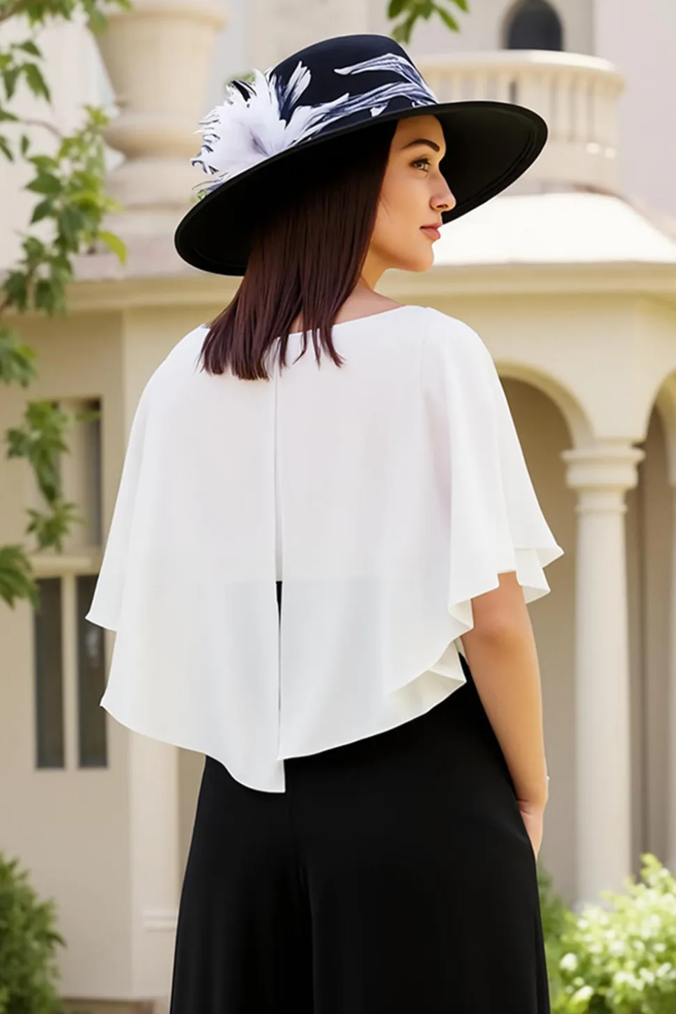 Preto Pescoço Quadrado Uma Linha Chiffon Vestido de Noiva Convidado