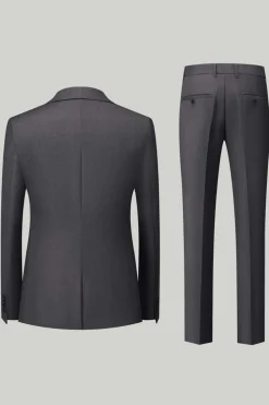 Preto 3-Piece One Button Prom Suits