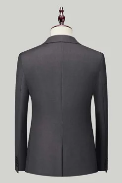 Preto 3-Piece One Button Prom Suits